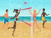 Beach Volley Ball Jigsaw image