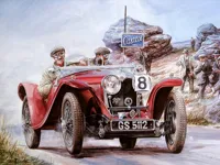 Painting Vintage Cars Jigsaw Puzzle 2 image